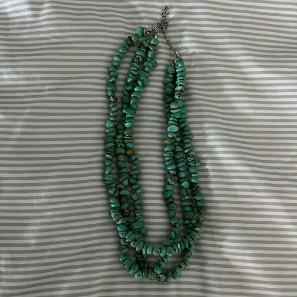 Turquoise Three Strand Necklace - Picture 2 of 2
